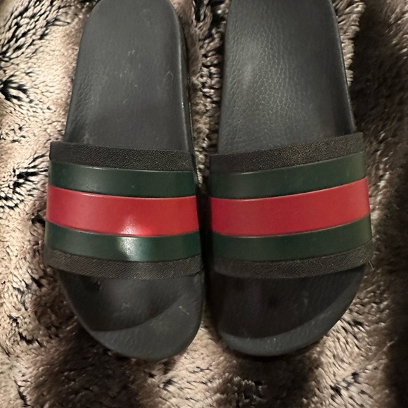 COPY - Like new Gucci slides. Only worn 10 times my son grew out of them